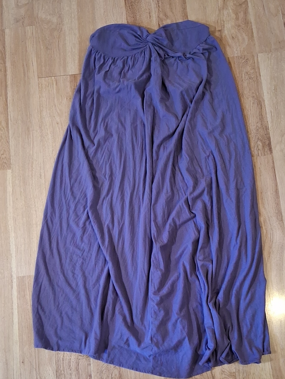 Victoria Secret Flowy Strapless Bra Tops Purple Maxi Dress